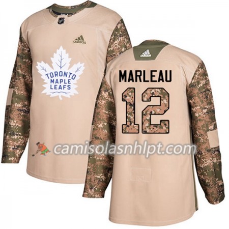 Camisola Toronto Maple Leafs Patrick Marleau 12 Adidas 2017-2018 Camo Veterans Day Practice Authentic - Homem